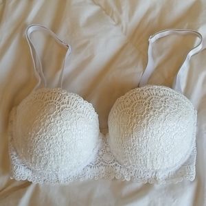 Frederick's of Hollywood white lace multi bra